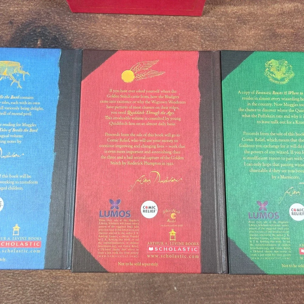 Scholastic Hogwarts Library Book Set Multicolor Good Hardcover Box Set 3 Books